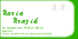 maria mrazik business card